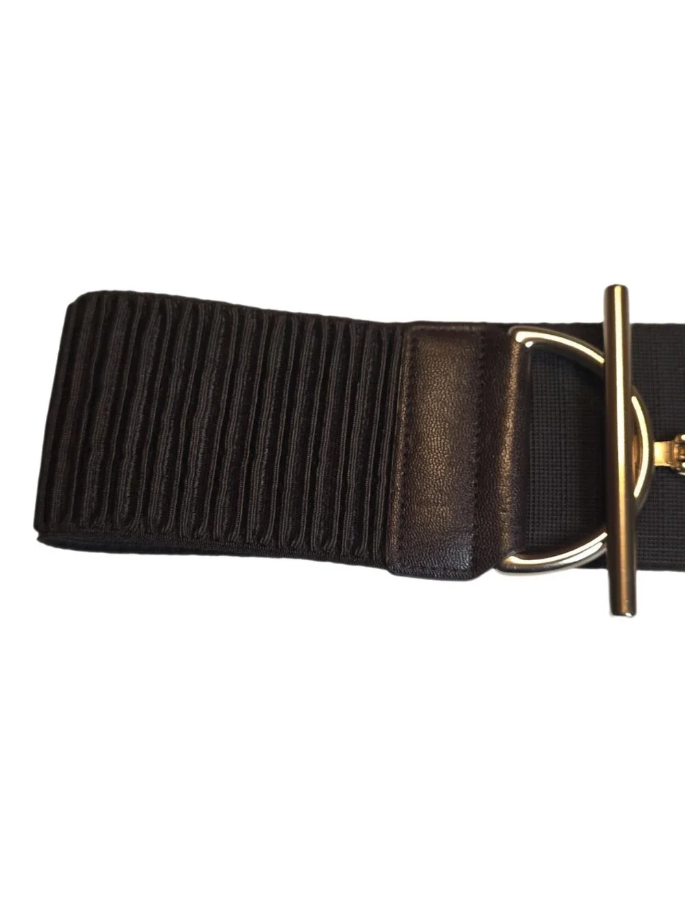 Chico's Espresso Brown Toggle Stretch Belt - S/M